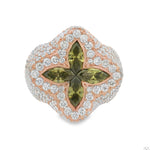 Iceberg Green Quartz Crystals Diamond Ring 70367 - Image 1