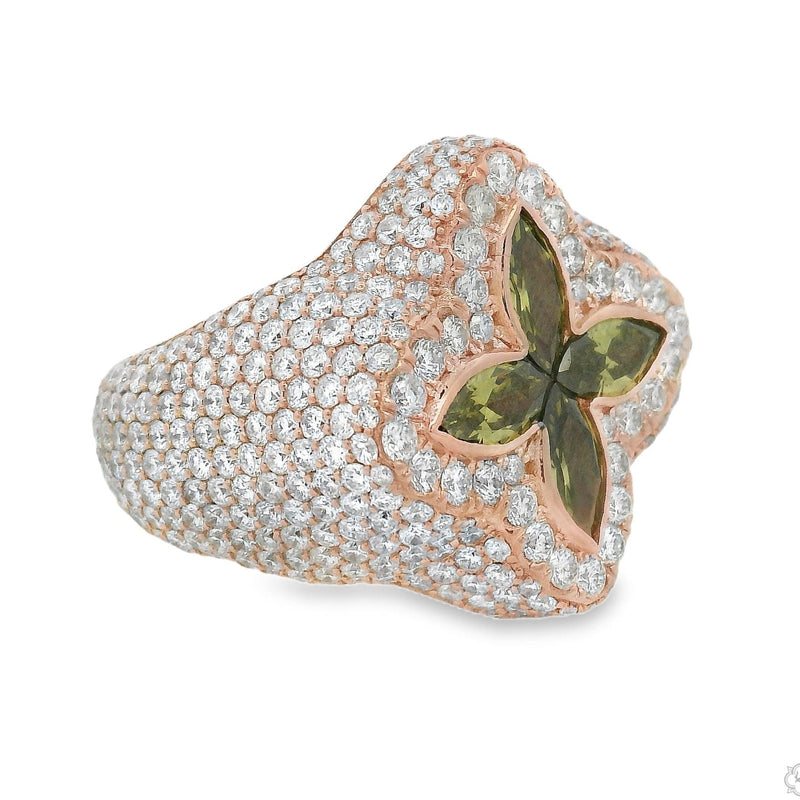 Iceberg Green Quartz Crystals Diamond Ring 70367 - Image 3