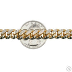 14k Gold Two Tone Diamond Cut Miami Cuban Link Chain 70381 - Image 5