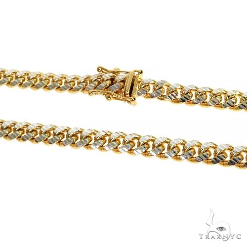 14K Yellow Gold Diamond Cut Solid Miami Cuban Chain 20 Inches 8mm 70382 - Image 3