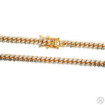 14k Gold Two Tone Diamond Cut Miami Cuban Link Chain 70383 - Image 4