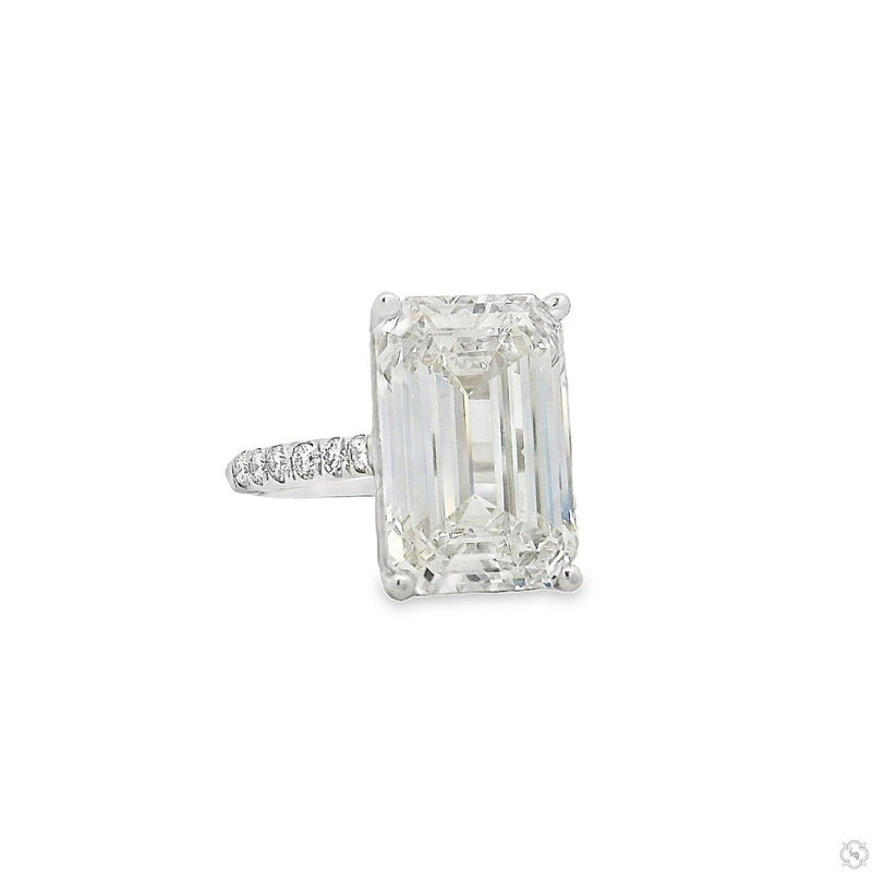 Emerald Diamond Engagement Ring 70385 - Image 2