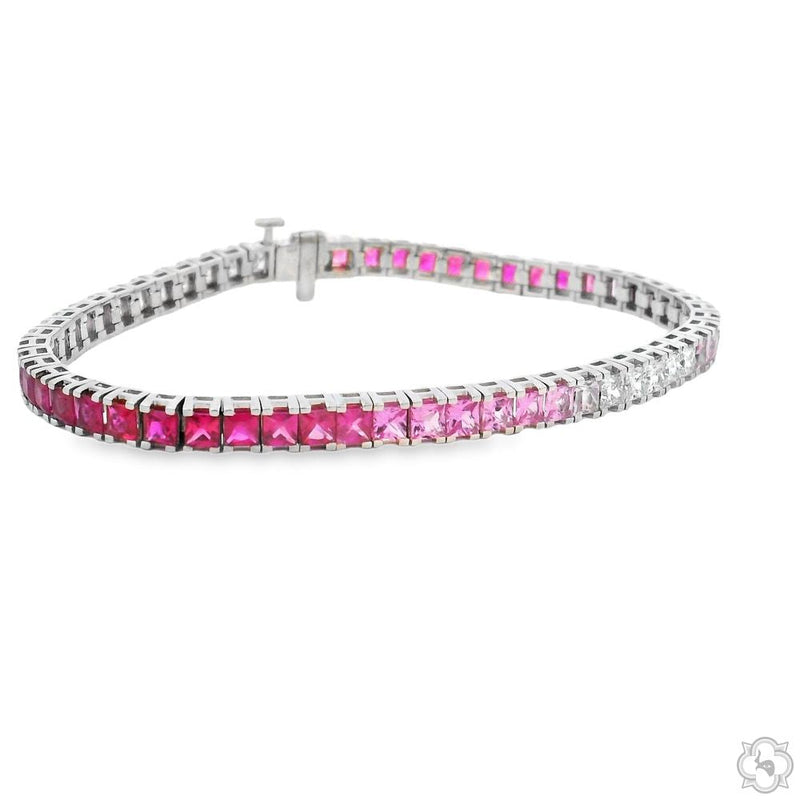 Pink Princess Ombre Tennis Bracelet 70387 - Image 2