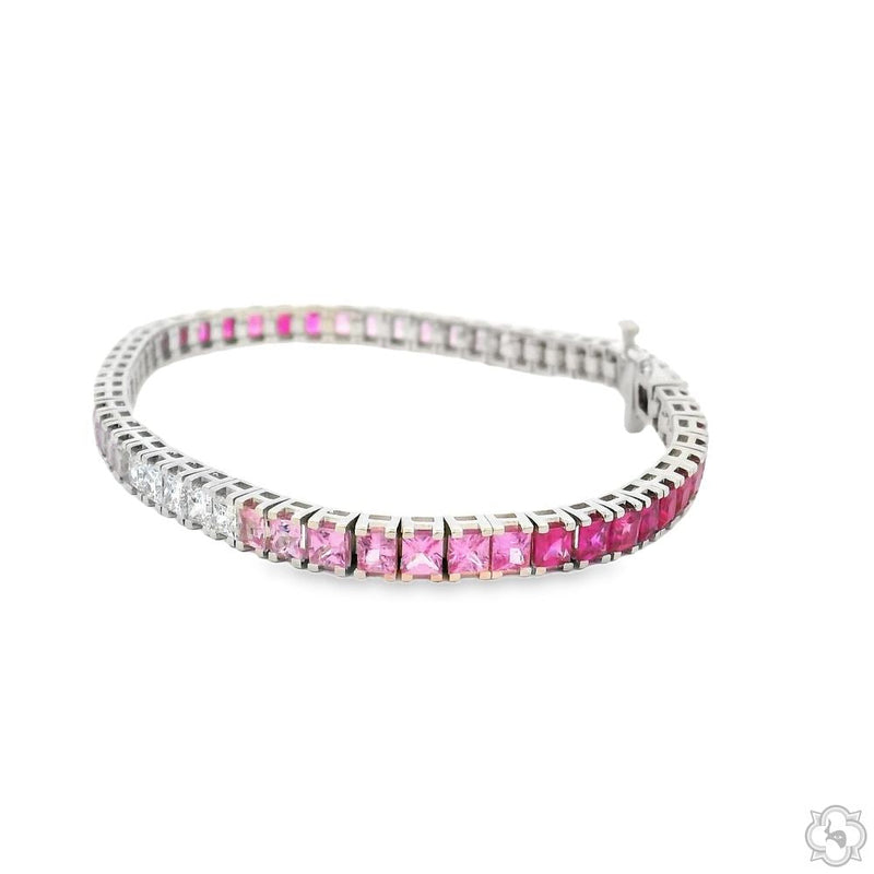 Pink Princess Ombre Tennis Bracelet 70387 - Image 4