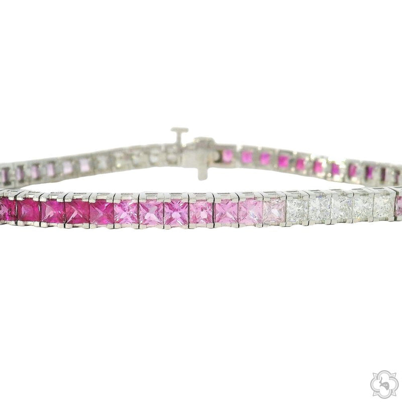 Pink Princess Ombre Tennis Bracelet 70387 - Image 5
