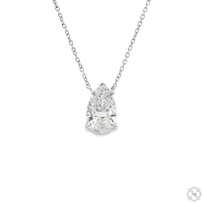 5 CT Pear Shape Diamond Necklace 70394 - Image 1