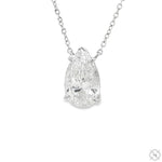 5 CT Pear Shape Diamond Necklace 70394 - Image 4