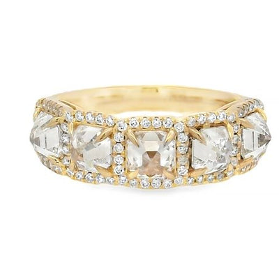 Inverted Brilliance Assher Cut 5 Stone Diamond Ring 70405 - Image 1