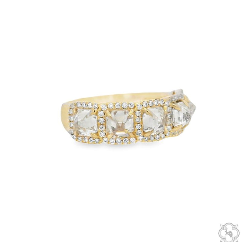 Inverted Brilliance Assher Cut 5 Stone Diamond Ring 70405 - Image 3