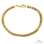 14k Yellow Gold Solid Franco Link Bracelet 5.9 mm 8.5 Inches 70412 - Image 1