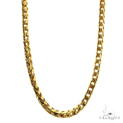 14k Yellow Gold Solid Round Franco Link Chain 5.9mm 24 Inches 70414 - Image 1
