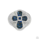 Sapphire Cross Diamond Ring 70420 - Image 1