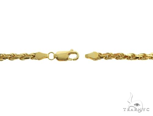 14K Yellow Gold Diamond Cut Solid Rope Link Chain 20 Inches 3.5mm 70431 - Image 4