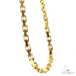 14k Yellow Gold Solid Anchor Link Diamond Cut Chain 5mm 24 inches 70437 - Image 2