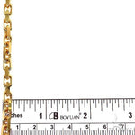 14k Yellow Gold Solid Anchor Link Diamond Cut Chain 5mm 24 inches 70437 - Image 5