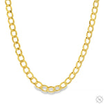 14k Yellow Gold Solid Curb Link Chain 4mm 24 Inches 70441 - Image 1