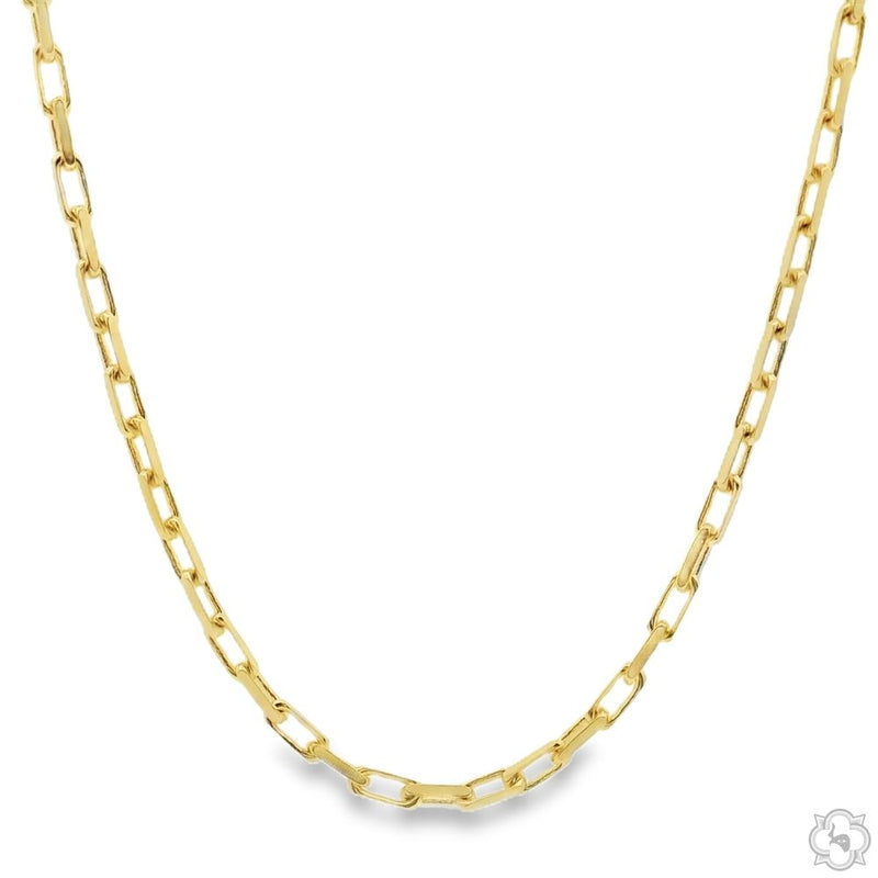 14k Yellow Gold Solid Cable Link Chain 2mm 18 Inches 70443 - Image 1