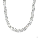 Emerald Cut Platinum Tennis Chain 70453 - Image 1