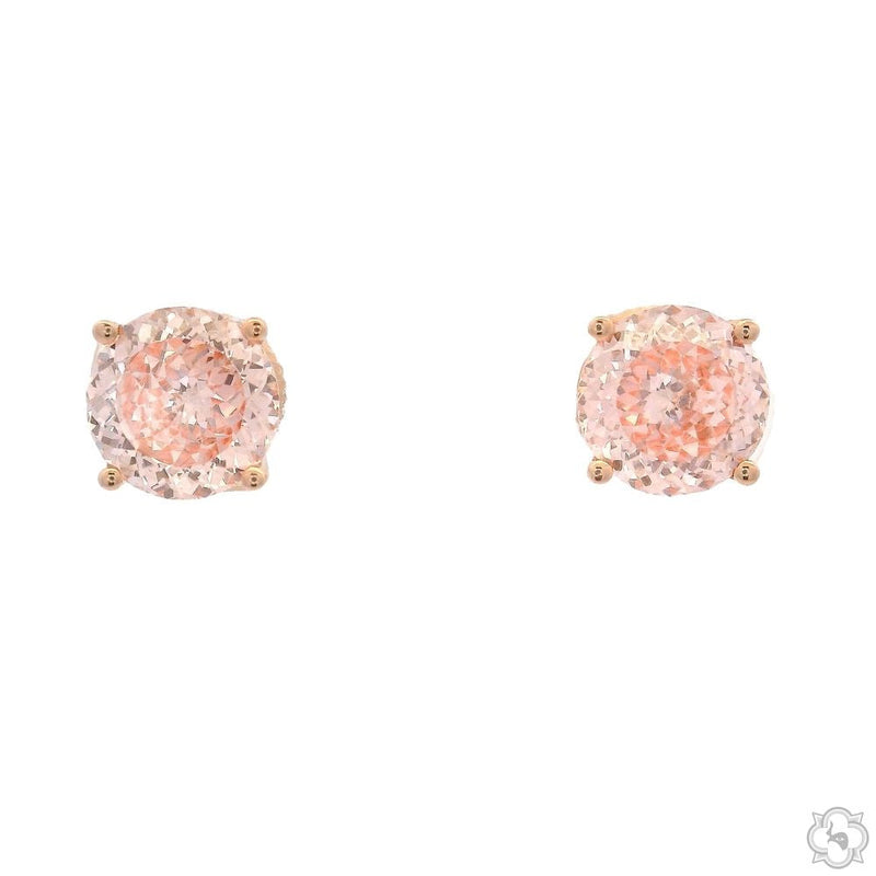 2CT Fancy Pink Portuguese Diamond Earrings 70457 - Image 1