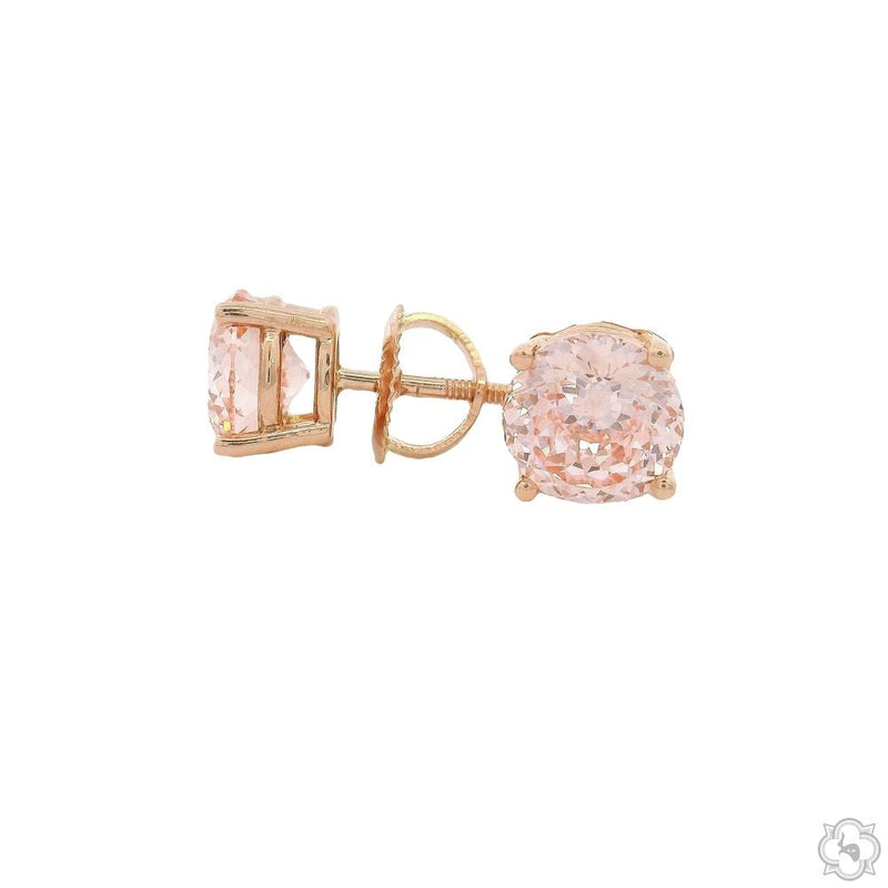2CT Fancy Pink Portuguese Diamond Earrings 70457 - Image 3