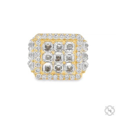 UpSide Down Asscher Diamond Birthday Pinky Ring 70474 - Image 1