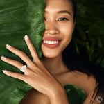 The Toi et Moi Emerald and Pear Engagement Ring 70476 - Image 8