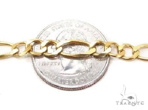 Mens 10k Solid Yellow Gold Figaro Chain 22 Inches 7.70mm 70488 - Image 3