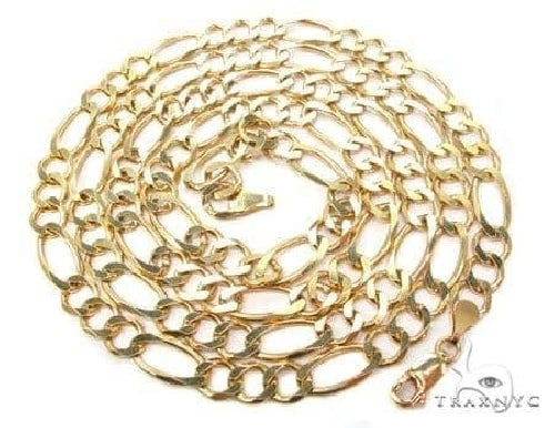 Mens 10k Solid Yellow Gold Figaro Chain 22 Inches 7.70mm 70488 - Image 5