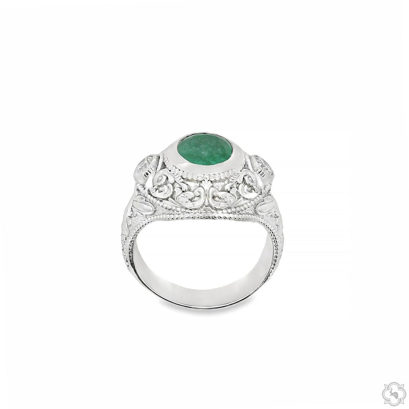 Emerald Crest Filigree Ring 70516 - Image 8