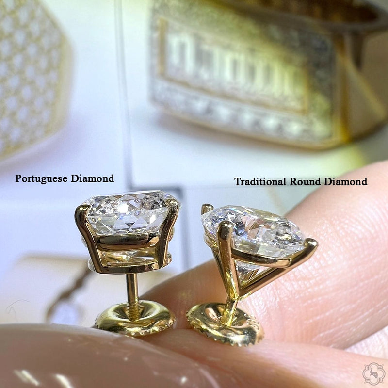 8 CT Portuguese Diamond Earrings 70876 - Image 9