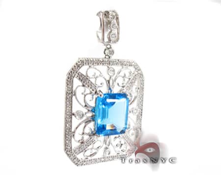 Diamond Topaz Pendant 9054 - Image 2