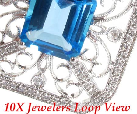 Diamond Topaz Pendant 9054 - Image 3