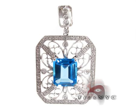 Diamond Topaz Pendant 9054 - Image 1