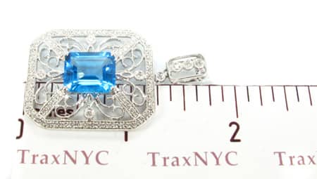 Diamond Topaz Pendant 9054 - Image 6