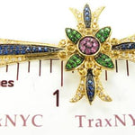 Ladies Flower Gemstone Cross 9063 - Image 7