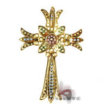 Ladies Flower Gemstone Cross 9063 - Image 4