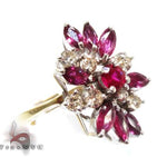 Ladies Flower Ruby Ring 9581 - Image 1