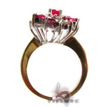 Ladies Flower Ruby Ring 9581 - Image 6