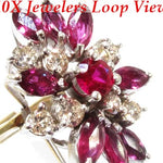 Ladies Flower Ruby Ring 9581 - Image 3
