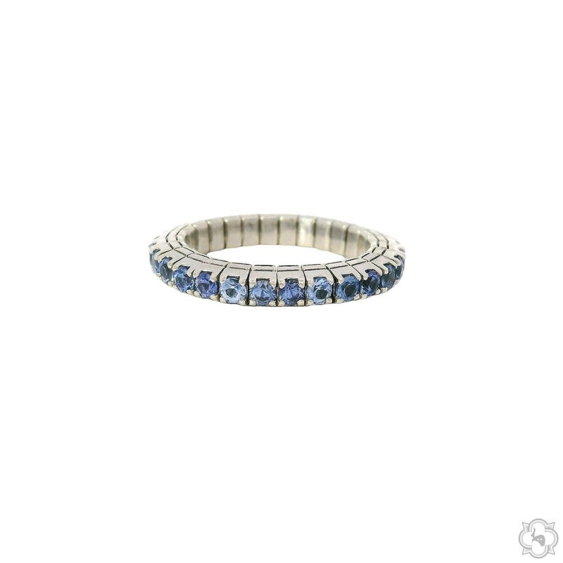 Adjustable Tennis Ring Blue Sapphire Accent 70271 - Image 1