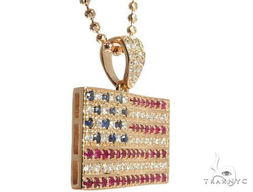 American Flag Moon Cut Chain Set 64414 - Image 3