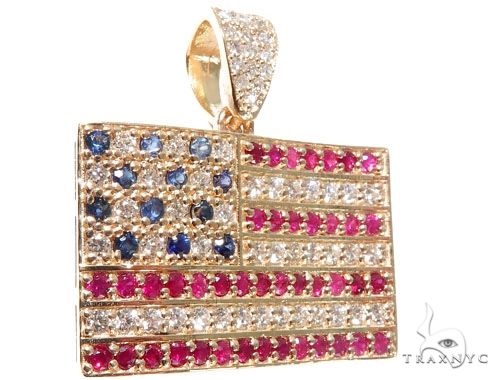 American Flag Moon Cut Chain Set 64414 - Image 5