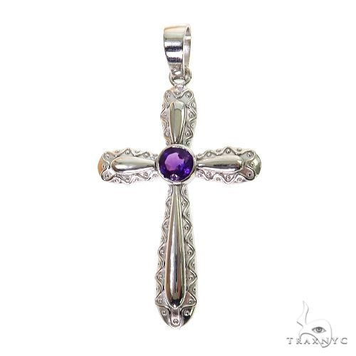 Amethyst Sanctity Cross Pendant 69602 - Image 1