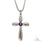 Amethyst Sanctity Cross Pendant Set 69682 - Image 1