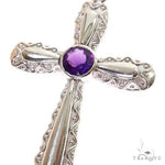 Amethyst Sanctity Cross Pendant Set 69682 - Image 3