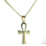 Ankh Pendant and 20 Inches Hollow Cuban Chain Set 61718 - Image 1