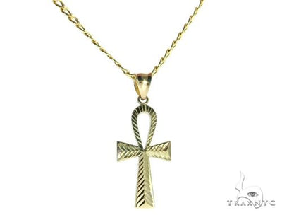 Ankh Pendant and 20 Inches Hollow Cuban Chain Set 61718 - Image 1