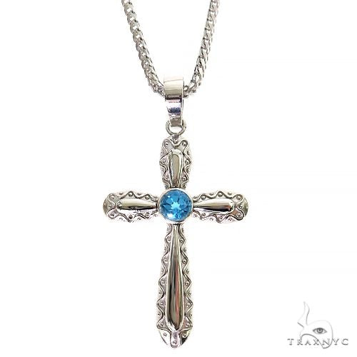 Aqua Aura Sacred Cross Pendant Set 69684 - Image 1