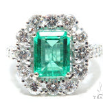 Artemis Diamond Emerald Ring 41657 - Image 2