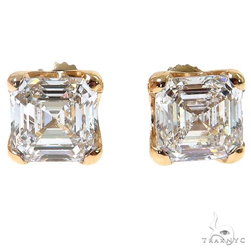Asscher Cut Diamond Earrings 68695 - Image 1